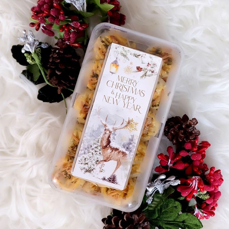 

(12 PCS) Sticker Toples Natal/ Sticker Toples Persegi Christmas