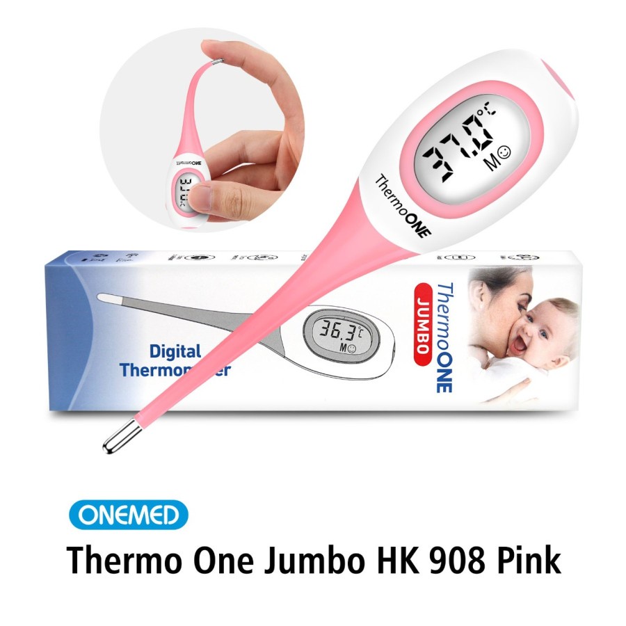 THERMOMETER DIGITAL THERMO ONE JUMBO HK 908 HK908 ONEMED MEDICALONLINE MEDICAL ONLINE