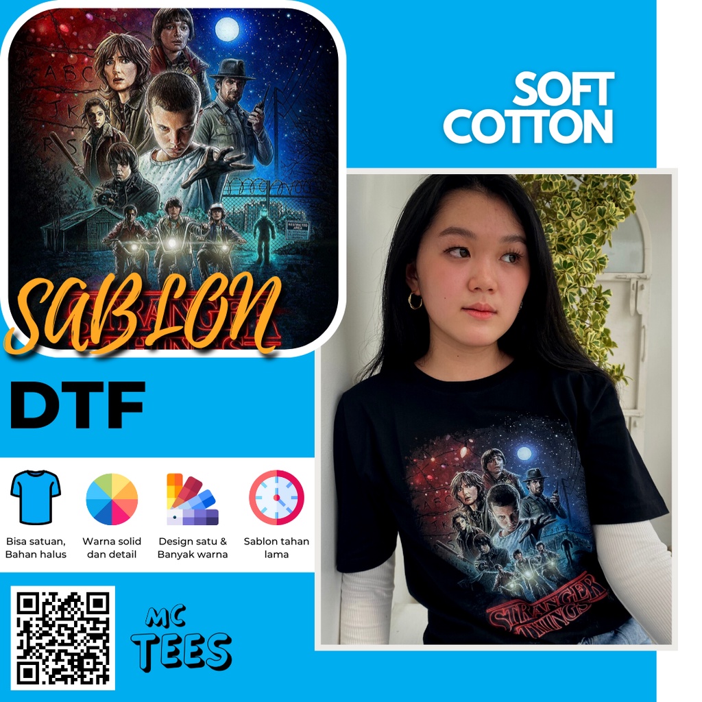Kaos Custom Satuan Sablon DTF / Soft Cotton / Kaos Premium / Sablon Ukuran Logo A5 A4 A3 / Sablon Cu