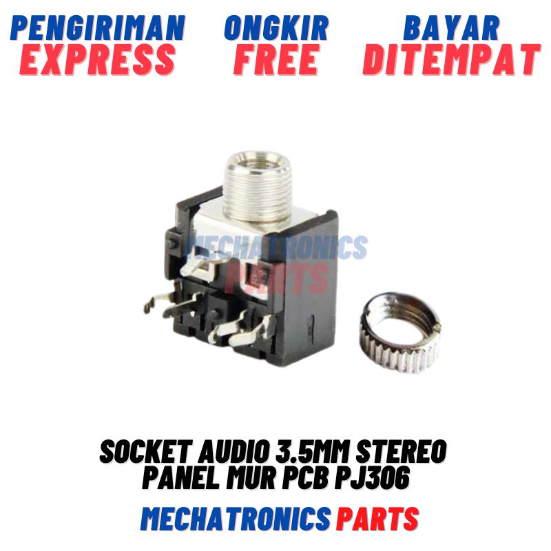 Socket Audio 3.5mm Stereo Panel Mur PCB PJ306