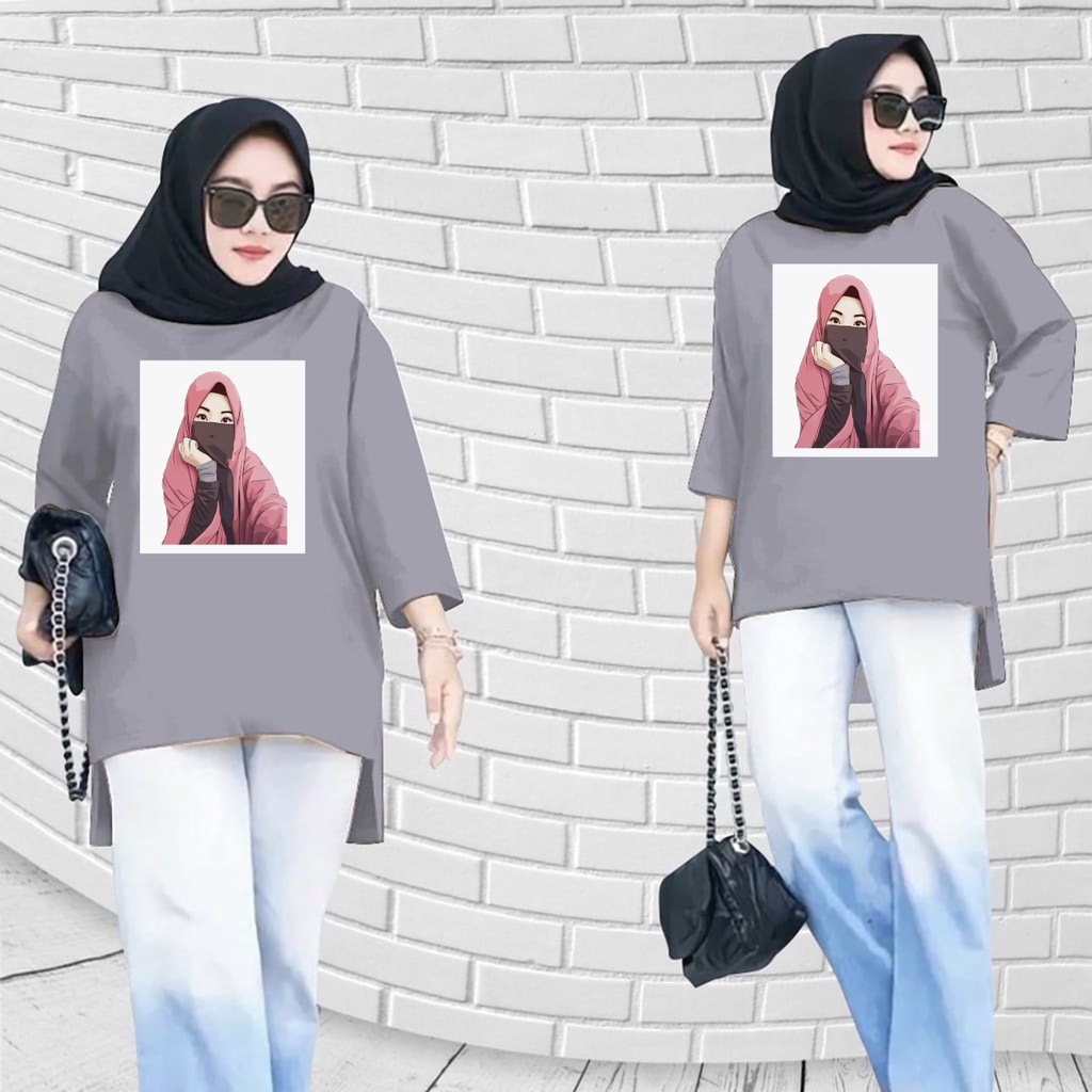 GSC - Tunik Oversize Atasan Wanita Ephipany x Tomorrow Motif ANIME 012 / Tunik wanita dewasa / tunik motif wanita jumbo