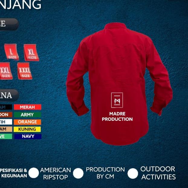 KEMEJA TACTICAL W-TAC LENGAN PANJANG - Merah, S