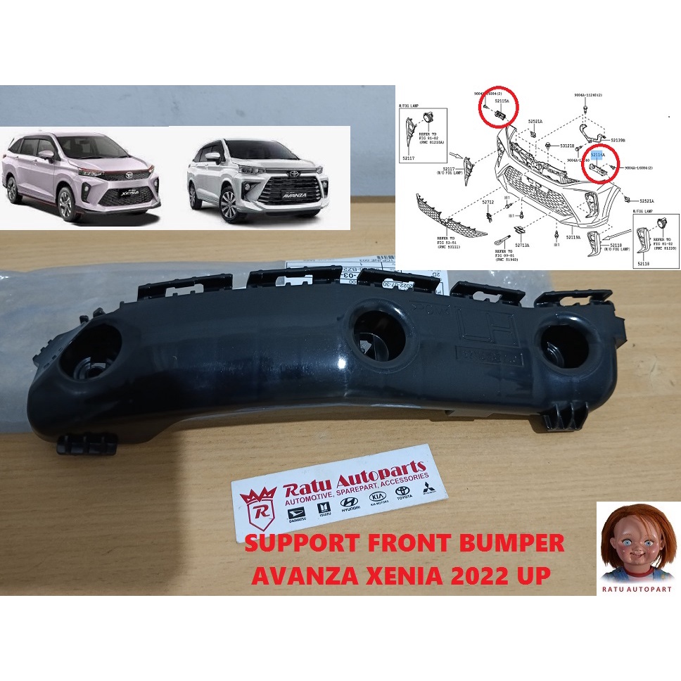 SUPPORT BRACKET BEMPER DEPAN NEW XENIA AVANZA 2022