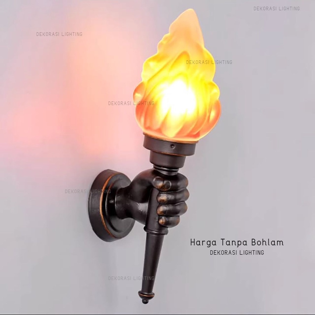 L1001 Lampu dinding taman pila api obor waterproof vintage Hias