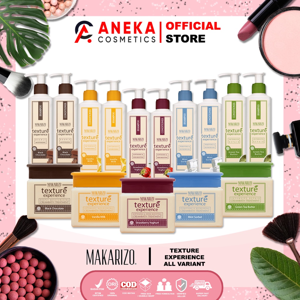 Jual Makarizo Professional Texture Experience Shampoo And Conditioner Chocolate Green Tea 