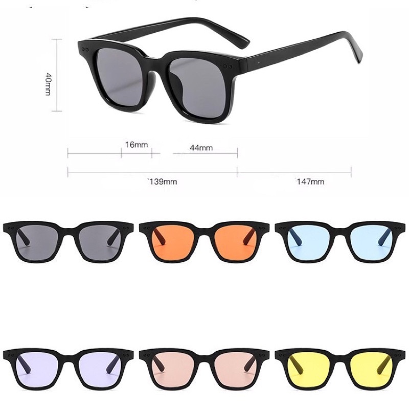 Kacamata Hitam Wanita/Pria Sunglasses Korean Fashion Small Candy Color