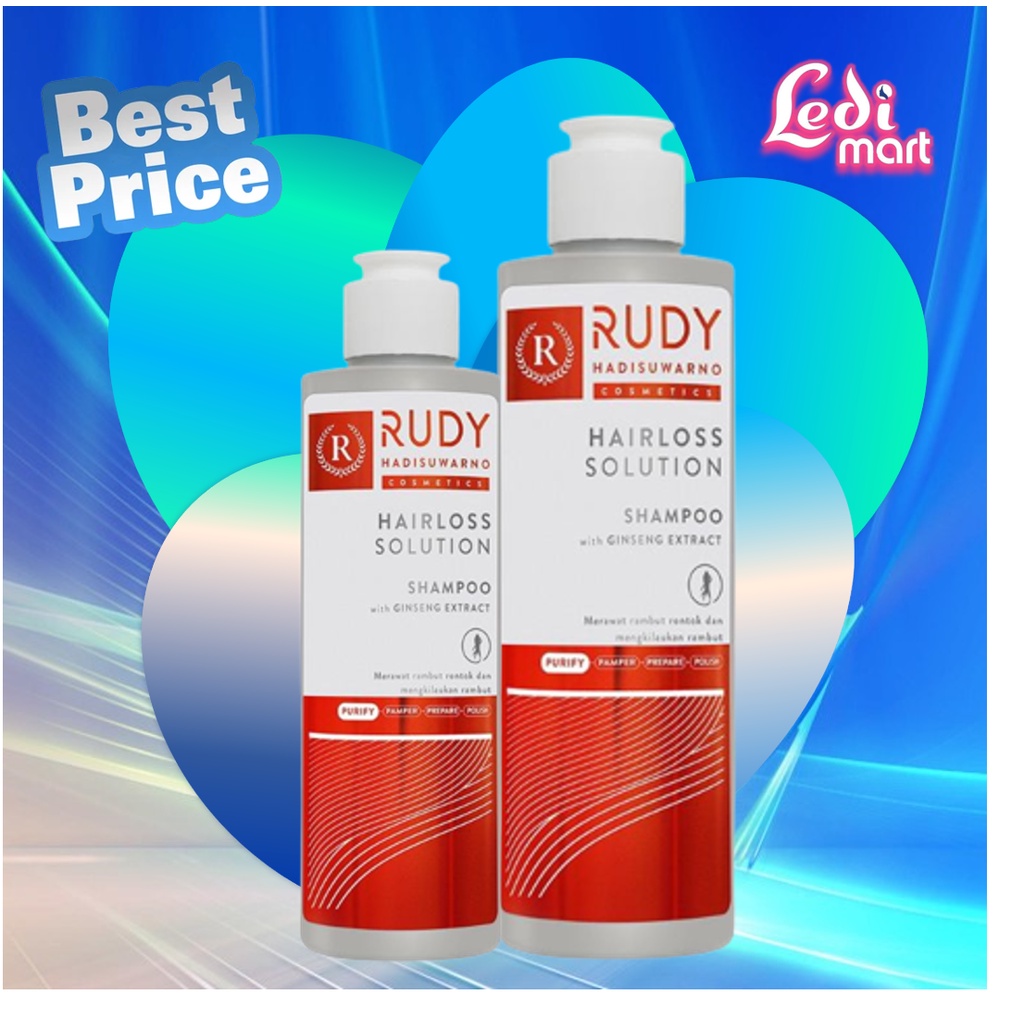 ORIGINAL Rudy Hadisuwarno Cosmetics Hairloss Solution Shampoo 100ml 200ml / Shampo Rambut Rontok / Sampo / LEDI MART