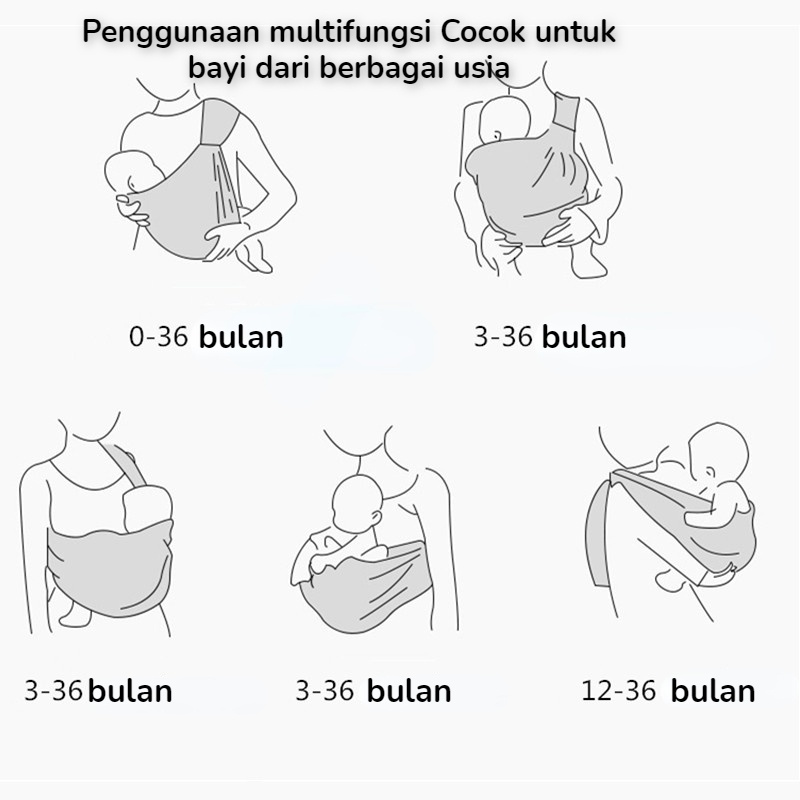 【COD+Dalam stok+Pengiriman Cepat】YUN Mall Multifungsi Baby Carrier - Gendongan Bayi 0-36 Bulan