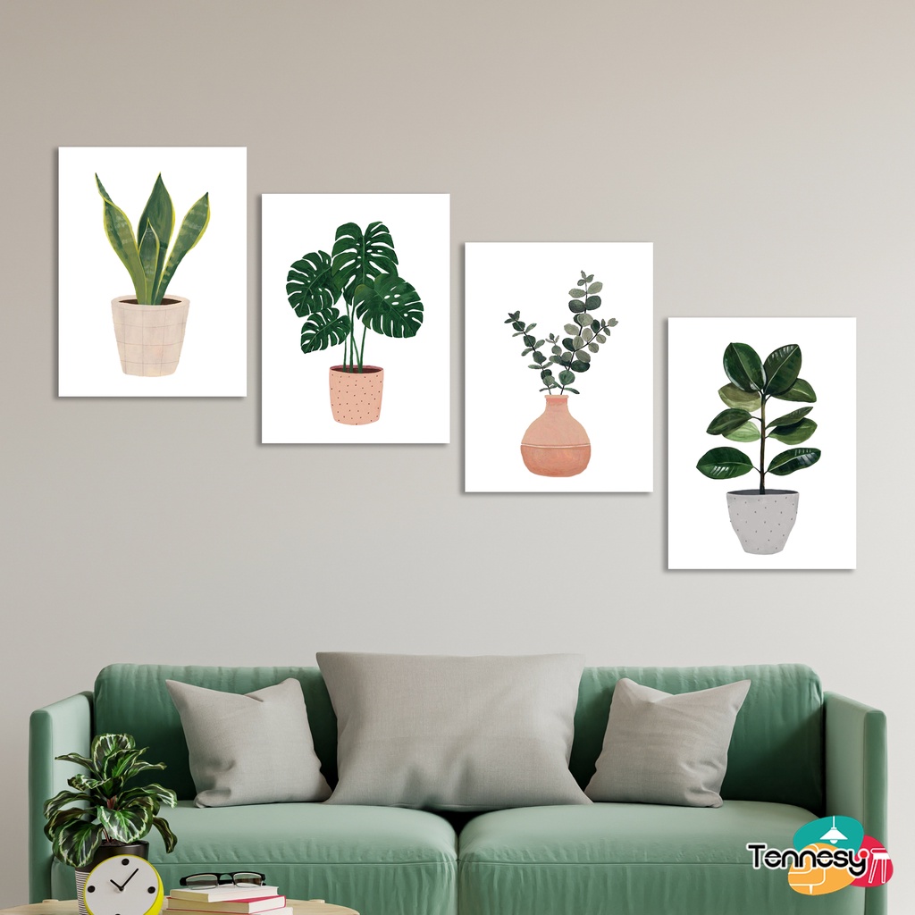 HIASAN DINDING WALL DECOR PAJANGAN POSTER DEKORASI KAMAR RUMAH GAMBAR BUNGA MINIMALIS