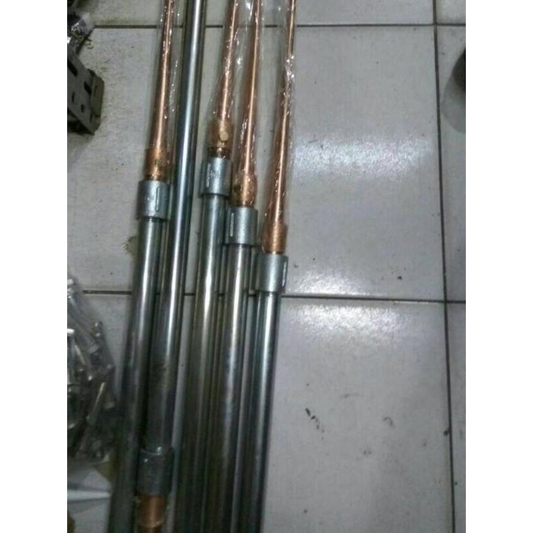 penangkal petir 60 + pipa + isolator putih
