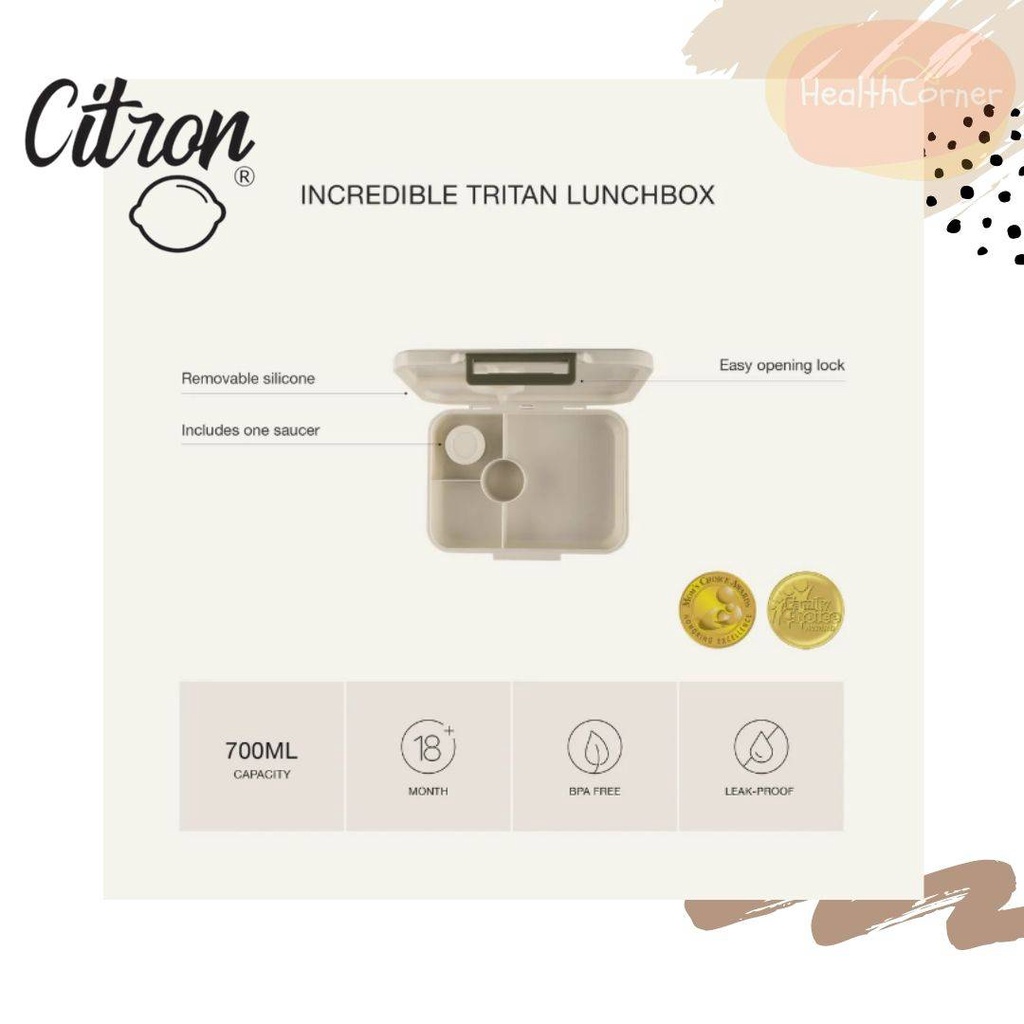 CITRON Tritan Lunchbox 4 Comp - Incredible Kids Lunch Box Kotak Bekal Makan Anak