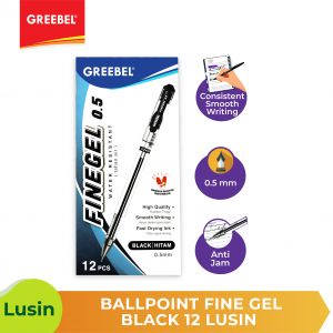 

1LUSIN PULPEN GEL GREEBEL FINEGEL 0.5MM