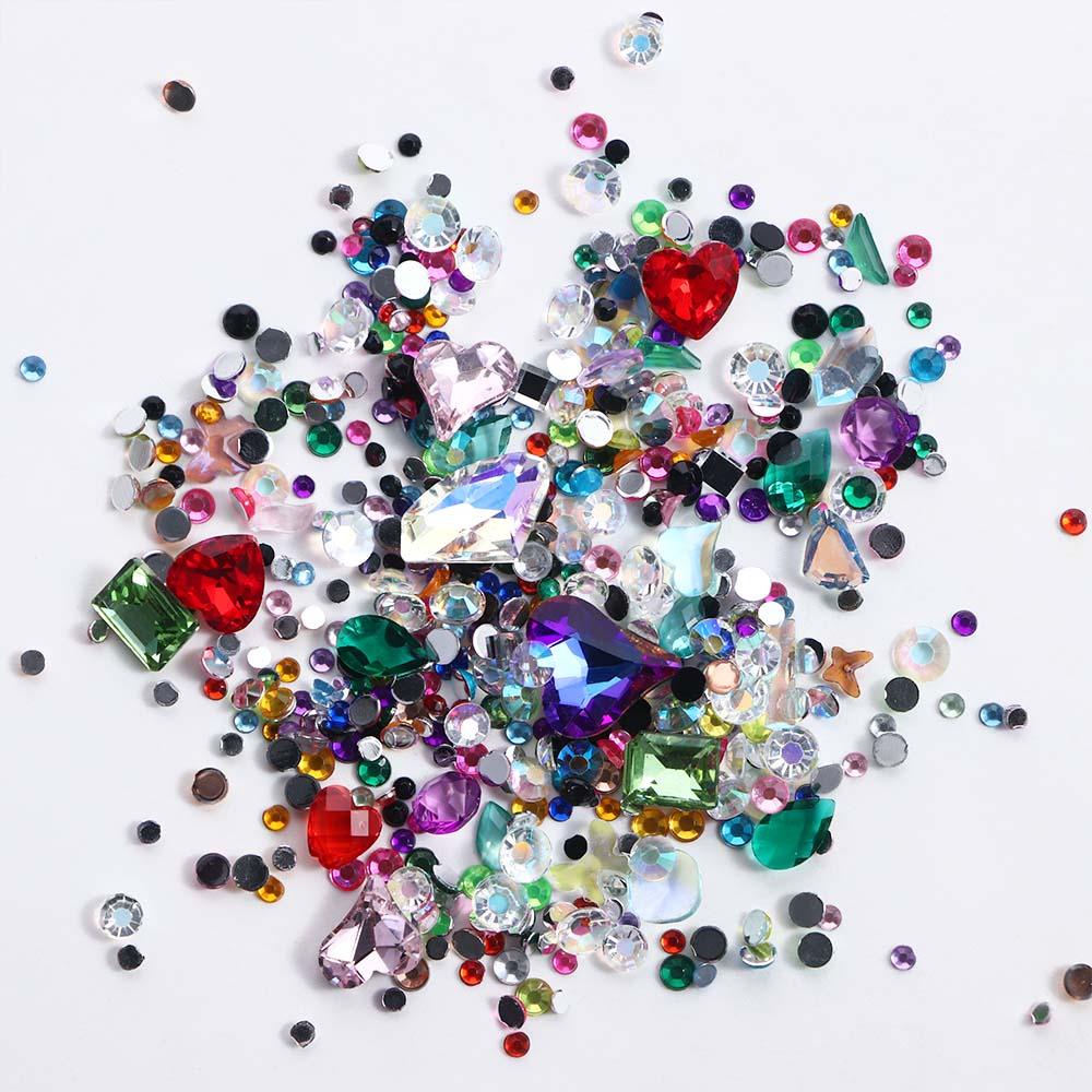 Dekorasi Nail Art Agustina Tips Kuku Mengkilap Halus Manikur Aksesoris Perhiasan Kuku Kristal Hiasan Kuku