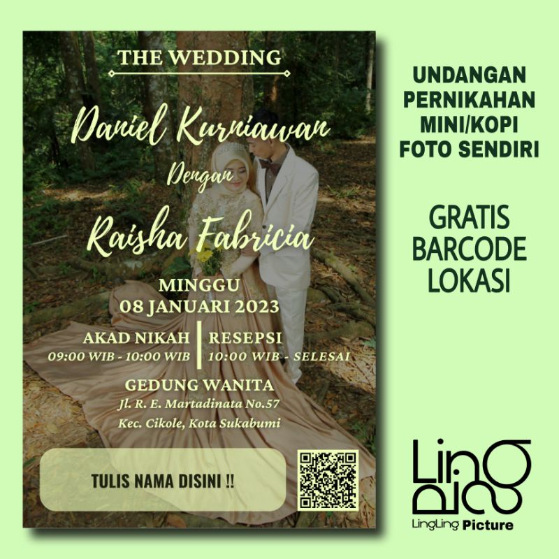 Undangan Pernikahan Mini/Kopi Simple, Unik, BISA CUSTOM