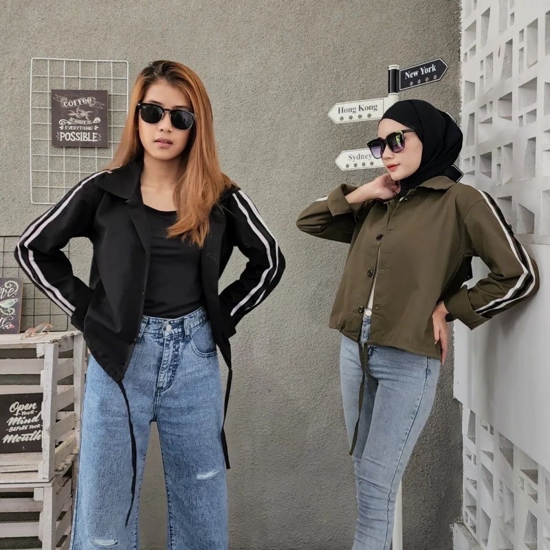 sweater wanita Baby Kanvas JOJI JACKET baju wanita kekinian