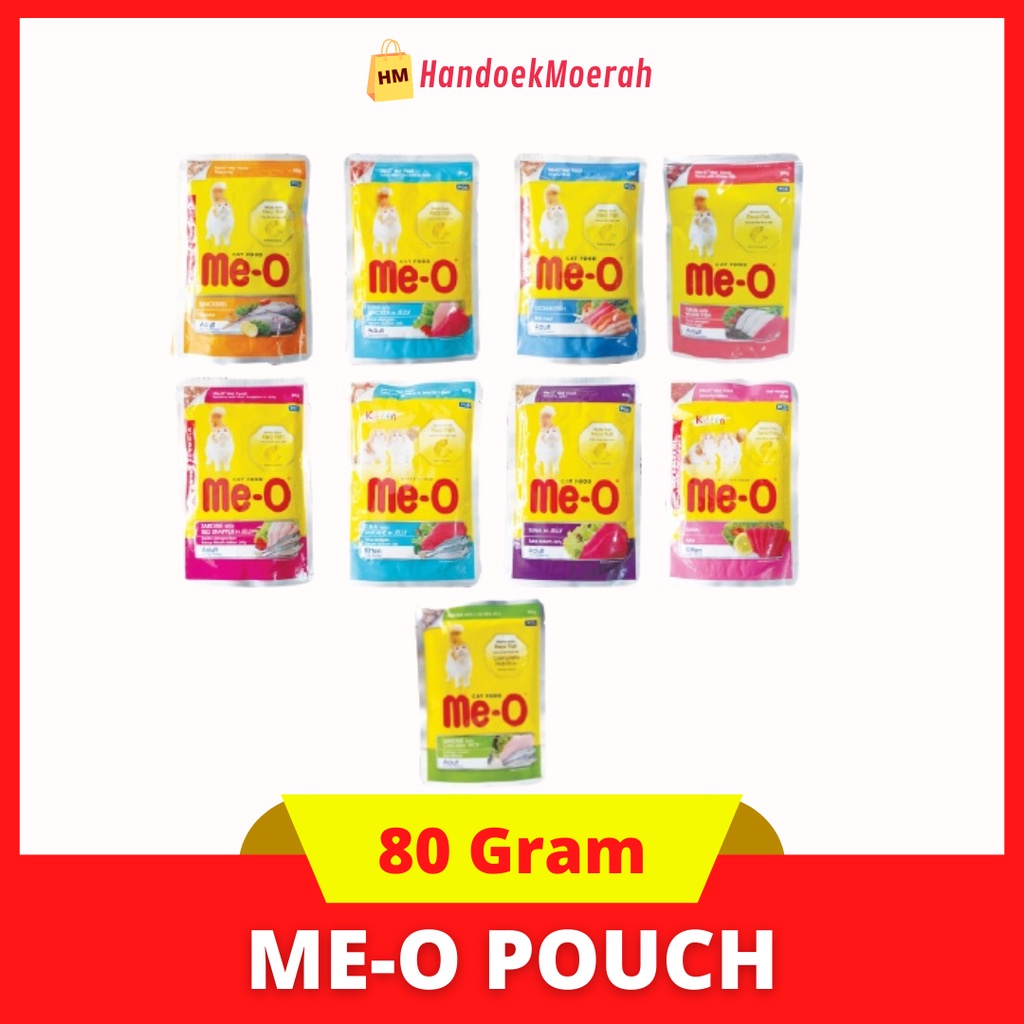 Makanan Kucing Basah ME-O Pouch 80 Gram / Meo Wet Cat Food Murah