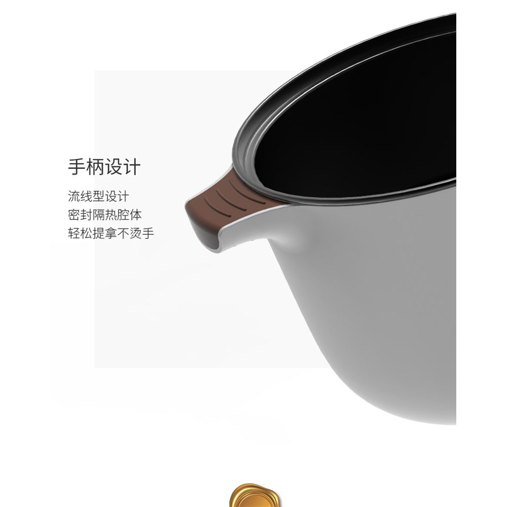 Trifate Panci Listrik Mini Multifunctional Electric Cooker Skillet Household Frying 600W 1.5L - AJL-A1301 - White