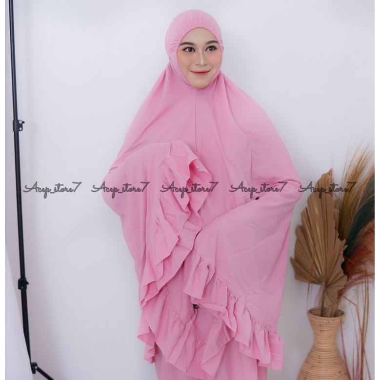 MUKENA KHADIJAH KRIWIL TERLARIS / MUKENA MURAH / MUKENA POLOS JUMBO