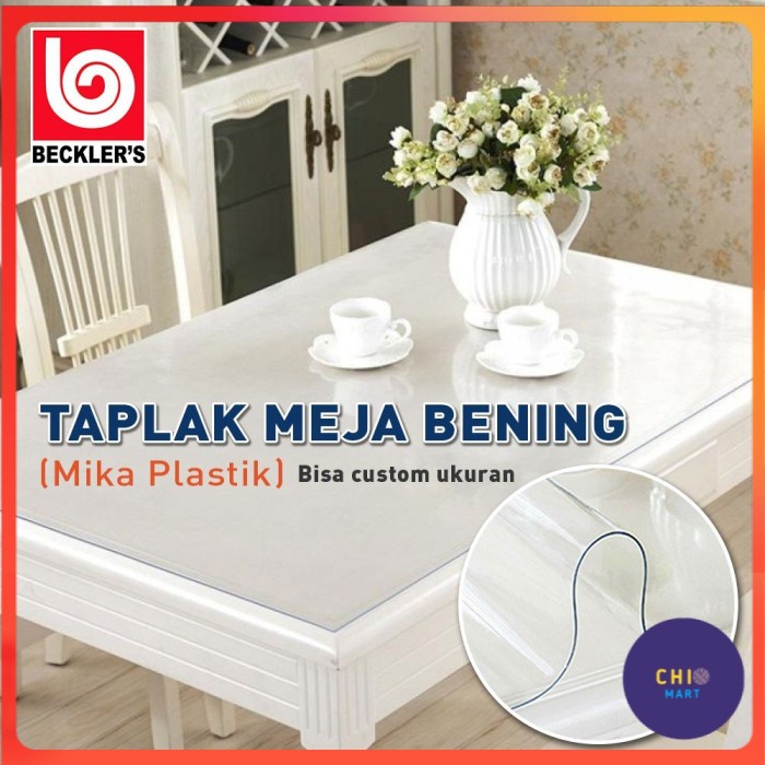 Taplak Meja Transparan Bahan Mika Plastik Taplak Meja Makan PVC