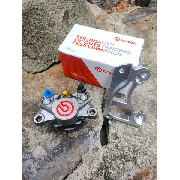 Paket Kaliper Big Logo 2p Piston Plus Breket Bracket Kaliper 2 Piston 260 Beat Vario Scoopy New Vario 125 159 Beat new Mio Fino Sporty Mio j Soul Gt Fazzio Genio ANTSHOOP