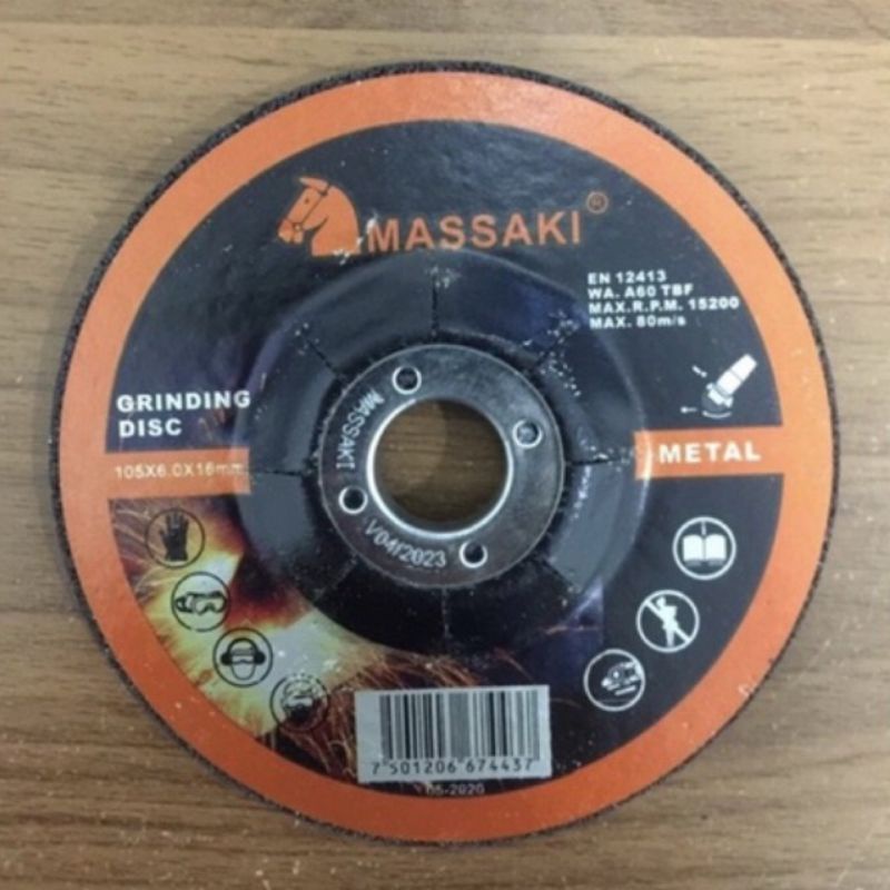 Batu Mata Gerinda 4" Tebal Massaki Gurinda Grinda