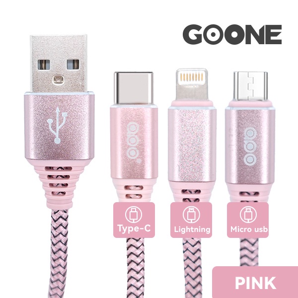 GOONE Kabel Data Kabel Charger Lightning charger Fast Charging Type C USB Lightning 3A 100 CM