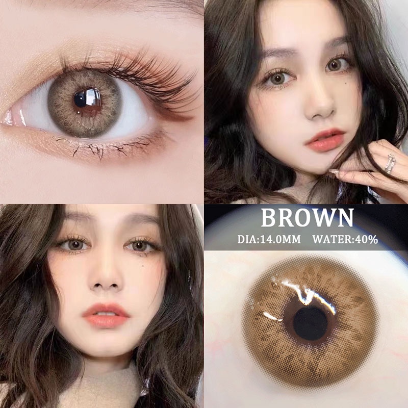 【COD】 DIAMOND SOFTLENS  BIG EYE Soft Colored Contact lens Yearly Use Ensa Mata Soflen Mata Brightsoftlens soflens Mata Kore/import korea softlens-T-BROWN🔥