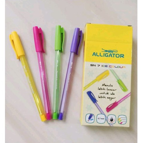 

Pulpen Pen Alligator SN7 Ice Colour translucent 0.7mm pack / Pulpen Alligator SN7 Murah 1 pack pak / Pulpen Pen Alligator SN7 Ice Colour translucent Murah Promo 1 pack pak / Pulpen 1 pack murah tinta hitam / Pulpen murah tinta hitam
