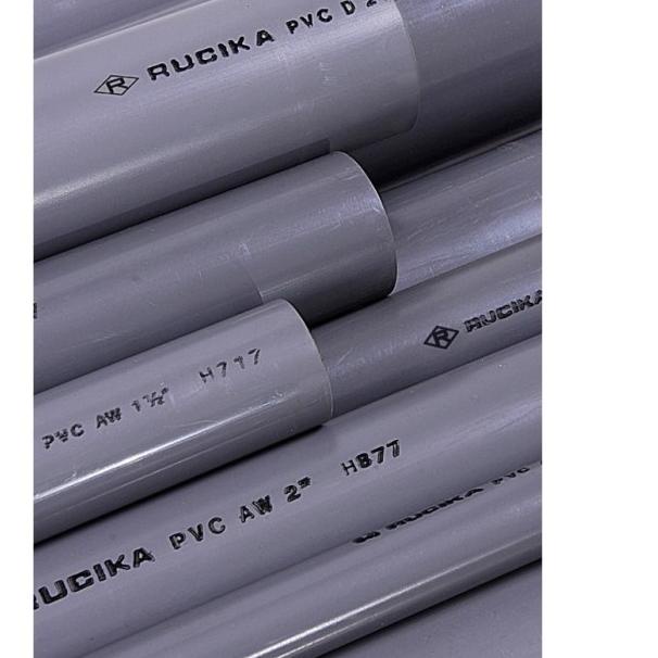 Pipa PVC Rucika 1/2" / 3/4" / 1 "/aw abu JIS standart - 1/2 " aw abu