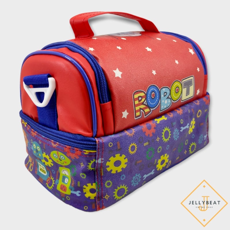 Tas Susun MOTIF SMIGGLE ROBOT /Tas Slempang Smiggle /Lunch Bag Susun