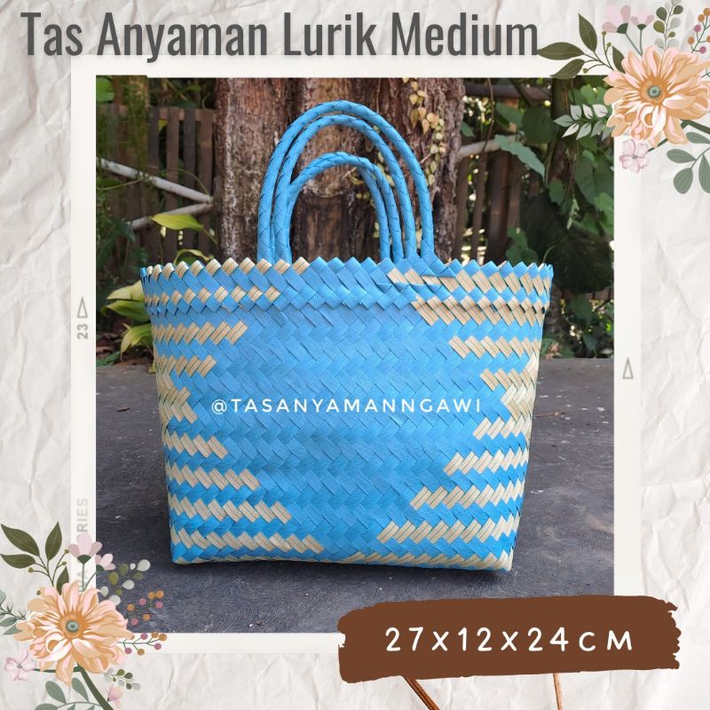 

Tas Anyaman Lurik Medium / Tas Sembako / Wadah Nasi Box / Hampers Bag