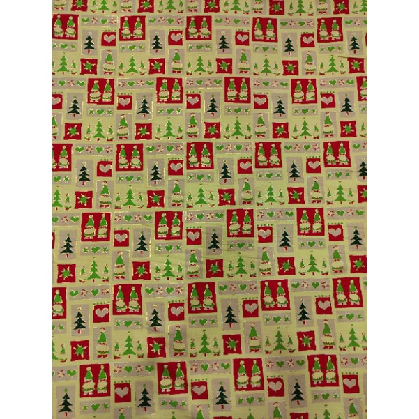 Kain Katun Motif Natal Baru