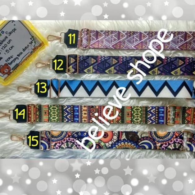 tali tas selempang - tali tas panjang - strap bag - strap motif