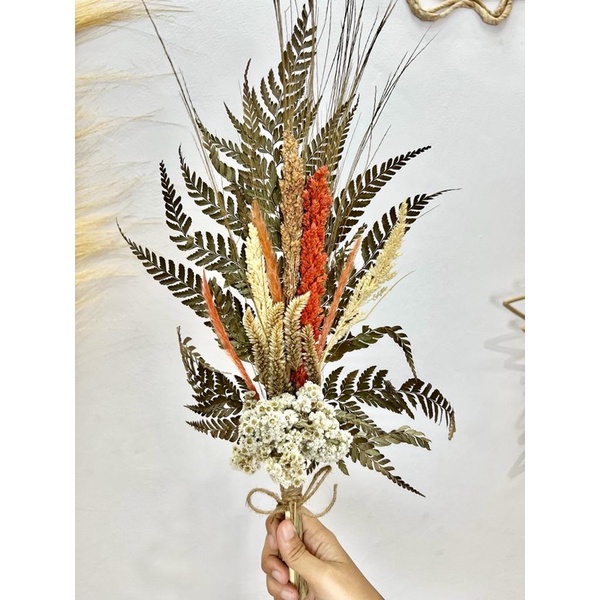 PROMO Buket Bunga kering Ulang Tahun Wisuda Herbarium Ilalang Edelwais Gandum Valentine driedflowers