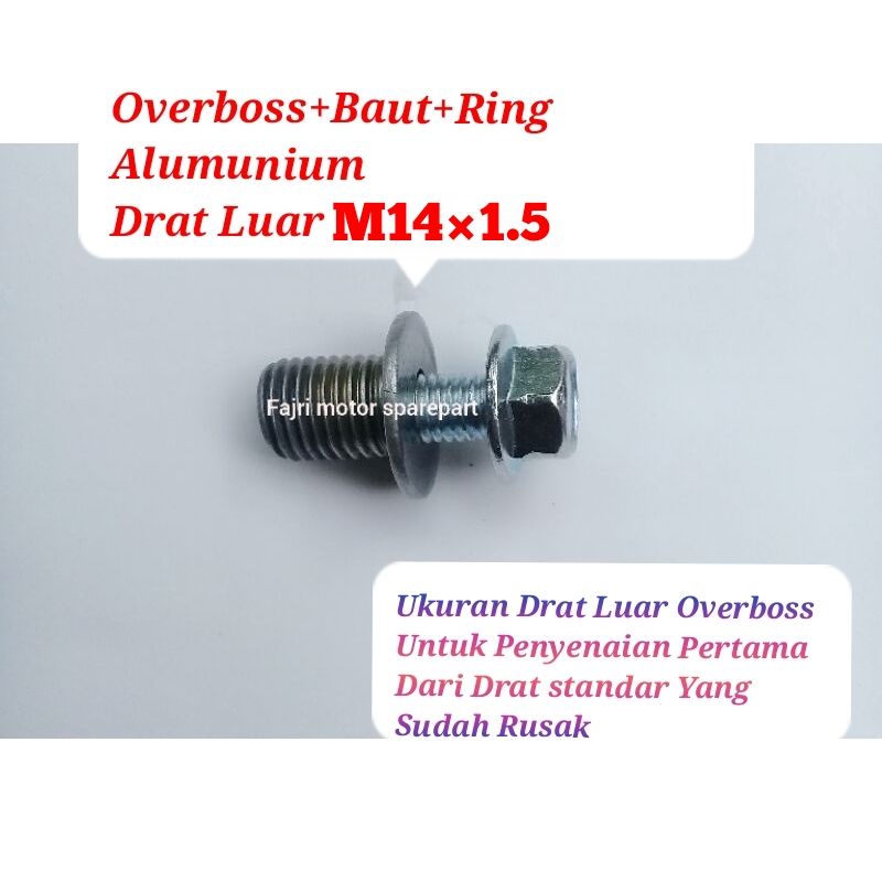 Drat Sok Overboss Baut Oli Drat Luar M14×1.5
