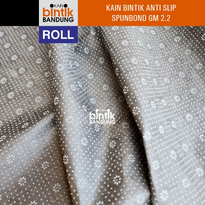 Kain Bintik Anti Slip Spunbond PE Motif Bunga 2.2x100m Alas Karpet Keset Sajadah
