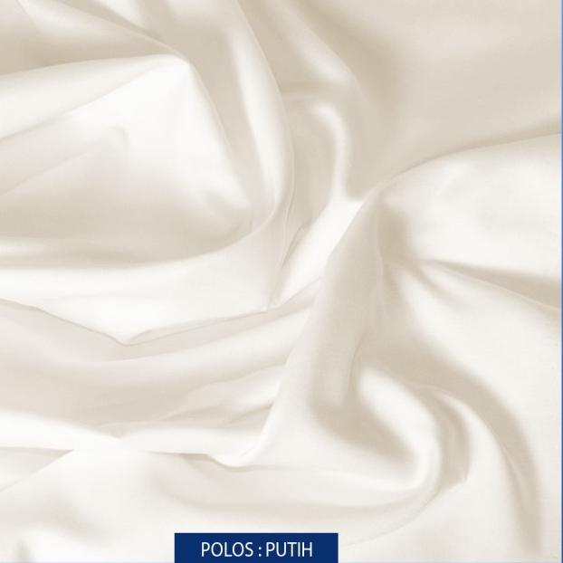 KAIN SPREI KATUN JEPANG POLOS PUTIH REACTIVE PREMIUM L.300CM METERAN - 1M