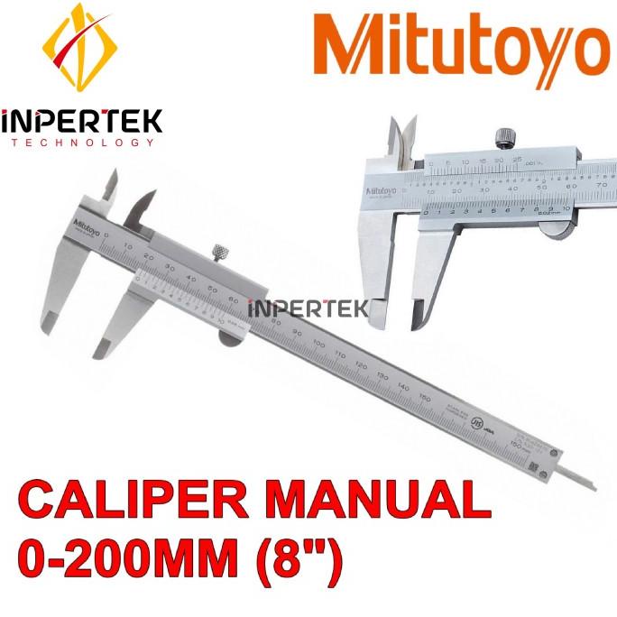 Vernier Caliper Mitutoyo 200 mm Sigmat Manual 8" Jangka Sorong 8 inchi barang promo