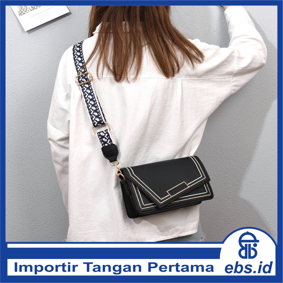 𝐄𝐁𝐒 ✅ TW017 Tas Selempang Wanita Polos Kotak Simple Mini Tas Bahu Import Murah Buat Kado