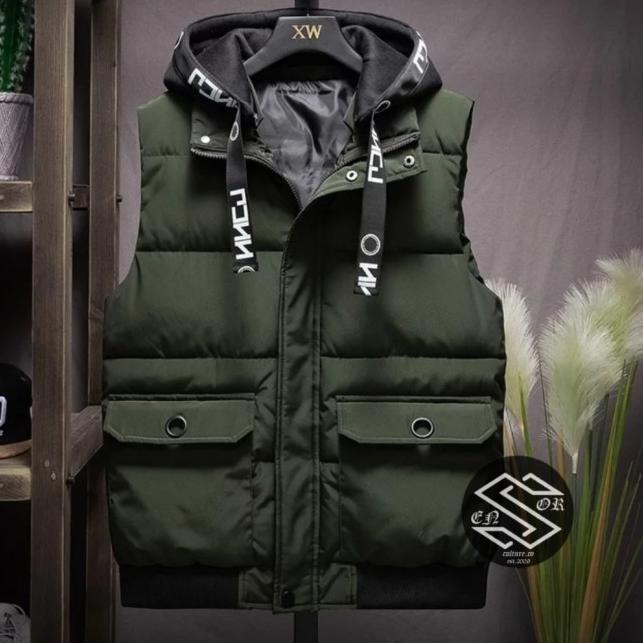 Rompi Hoodie Fleece Original Sensor / Rompi Sepeda / Rompi Motor - Hitam, L