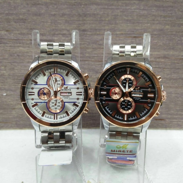 BEST Jam Tangan Mirete  Model Terbaru 2022 Anti Air Goresan Api - Jam Tangan Cowok Dewasa Keren - Ja