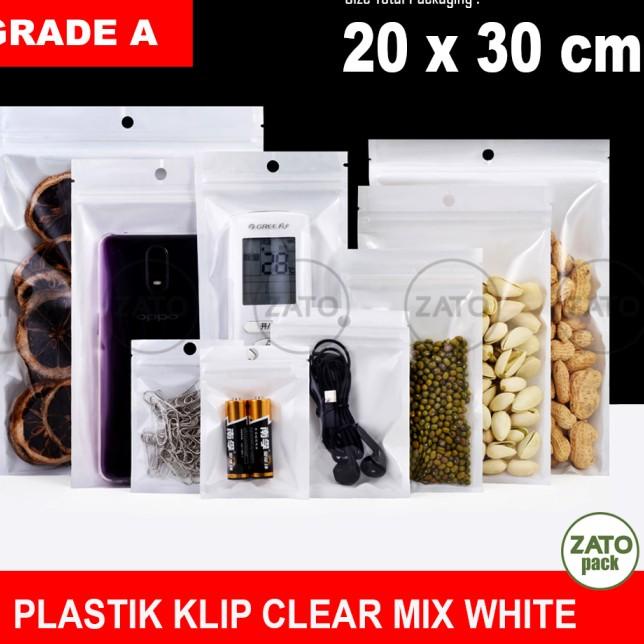 

20x30 Plastik Klip putih ZATOPACK - Kemasan packaging - 100 Lembar