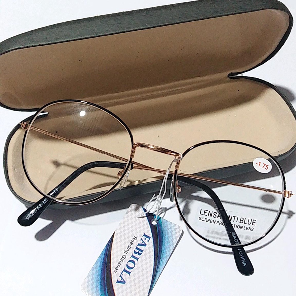 Kacamata Minus -0.50 sd -4.00 Frame Oval Wanita GRATIS   BOX