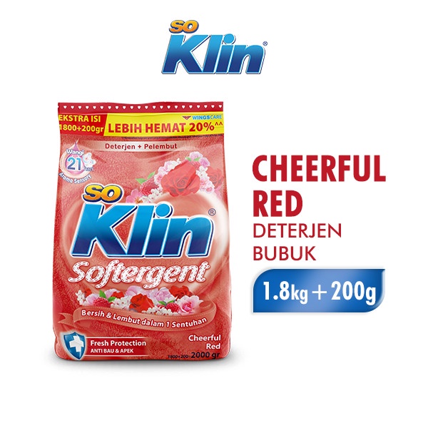 Soklin Deterjen Bubuk Cheerful Red 1.8 kg