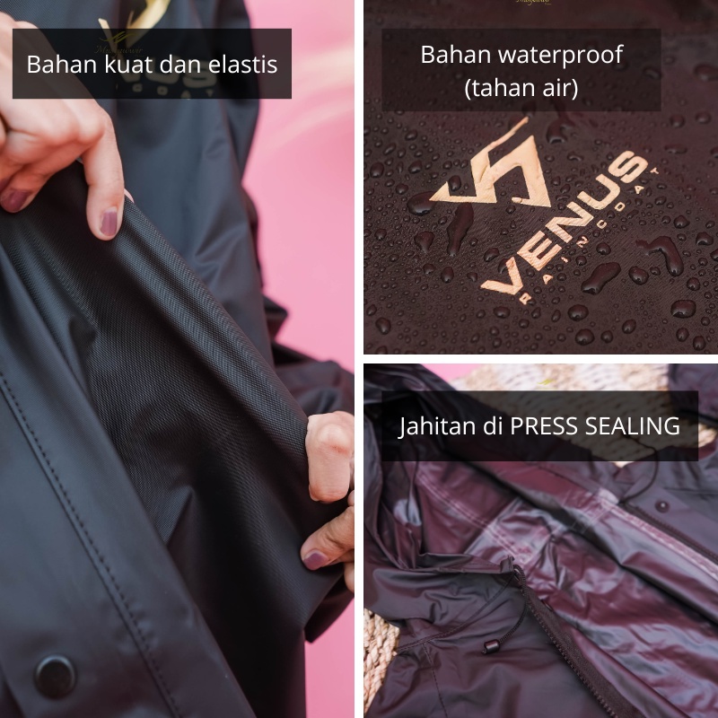 Jas Hujan Mantel Pria dan Wanita Jahitan Full Press Sealing Anti Rembes