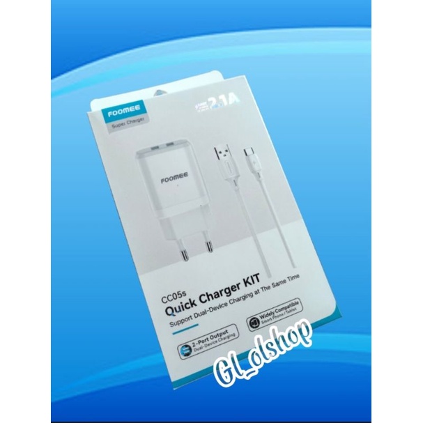 FOOMEE CC05s Charger kit 2.1A Dual-Device Type-C