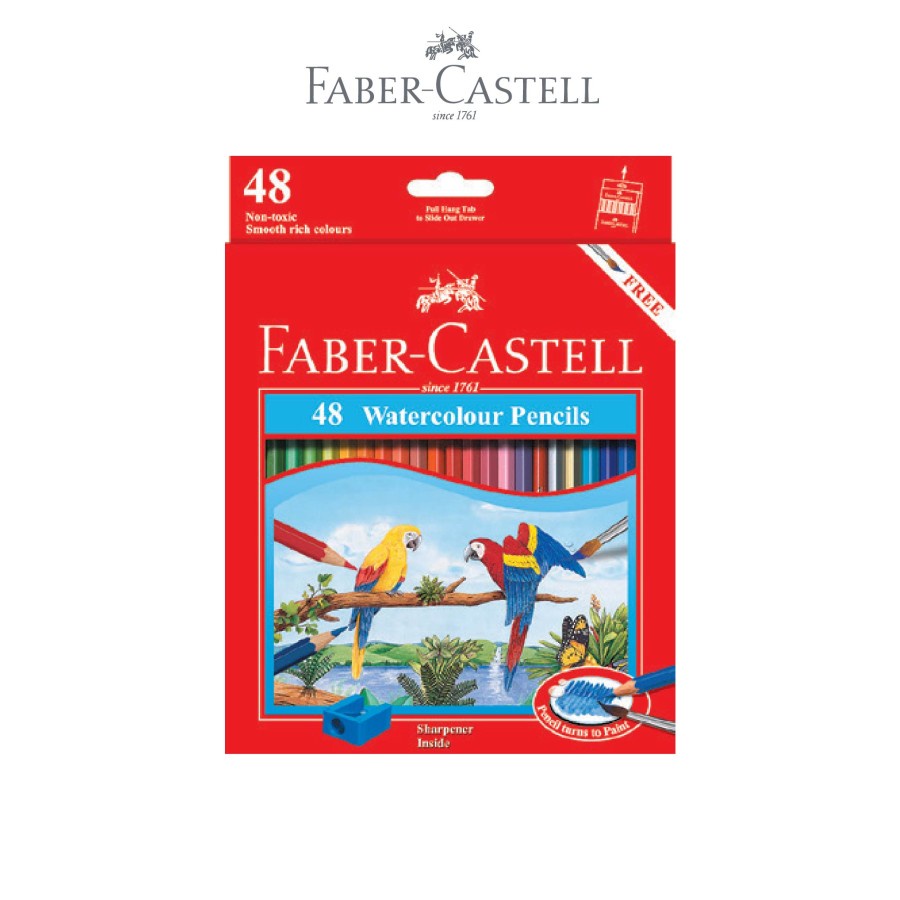 

Faber-Castell Watercolour Pencils set 48 / Pensil Warna Watercolour 48 ++