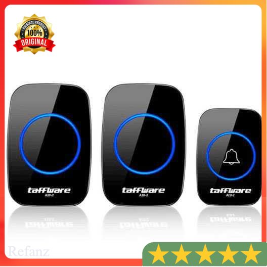 Taffware A10-2 Bel Bell Pintu Rumah Kantor Wireless Remote Doorbell 38Tune 2PCS Receiver