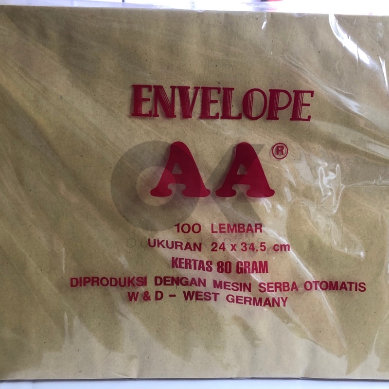 

Amplop Kesing Folio AA (24cm x 34,5cm) 80gr