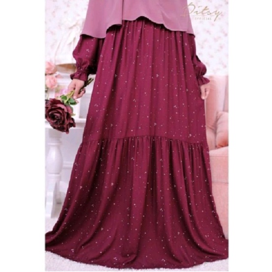 Ditsy Punto Maroon Size M